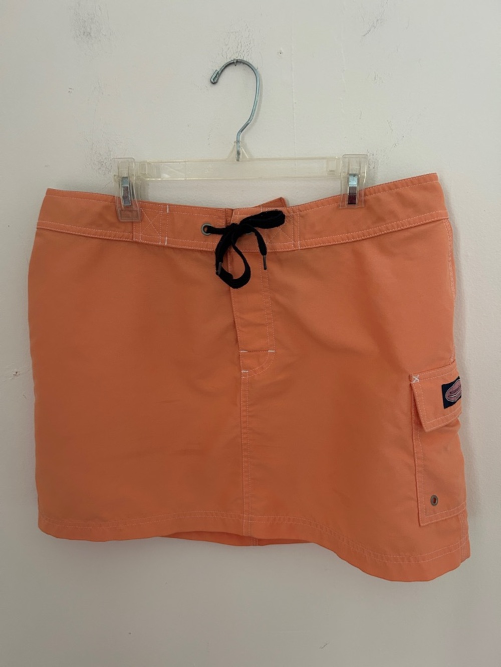 Vineyard Vines Peach  Cargo Short Skirt with Black Drawstring Sz 8